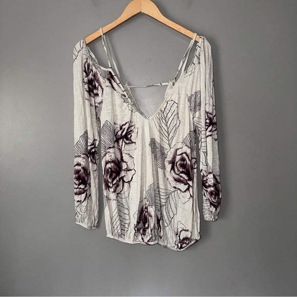 FREE PEOPLE ADELIA COLD SHOULDER TOP - Picture 3 of 10